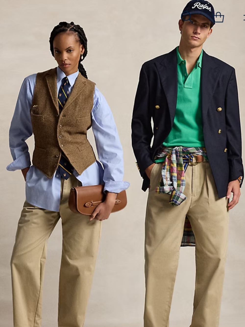 NWT Polo Ralph Lauren 34x32 Khaki Chino Classic Fit Pleated Tan Pant Trouser - Picture 2 of 7